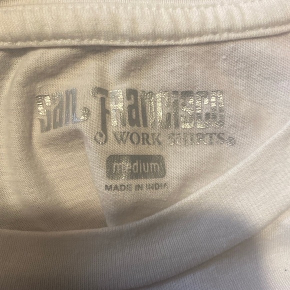 Men’s San Francisco Work T Shirt Tokyo White Dragon Size Medium Double Print. - Picture 3 of 3